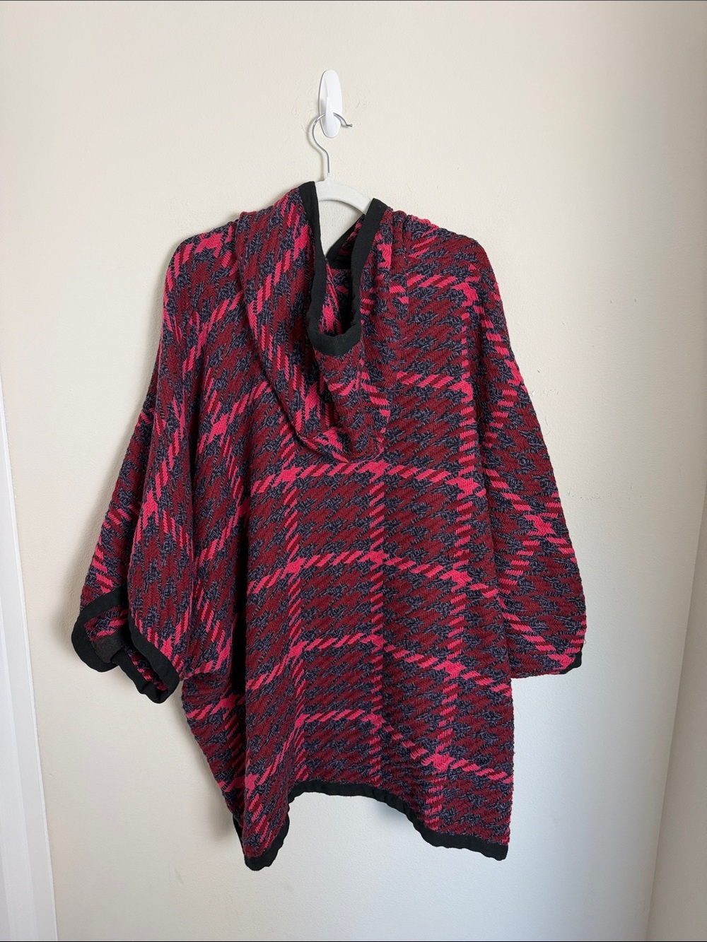 ModCloth Little Plaid Riding Hood Cape Poncho XS/S- Up to Large Boho Winter - Picture 7 of 7